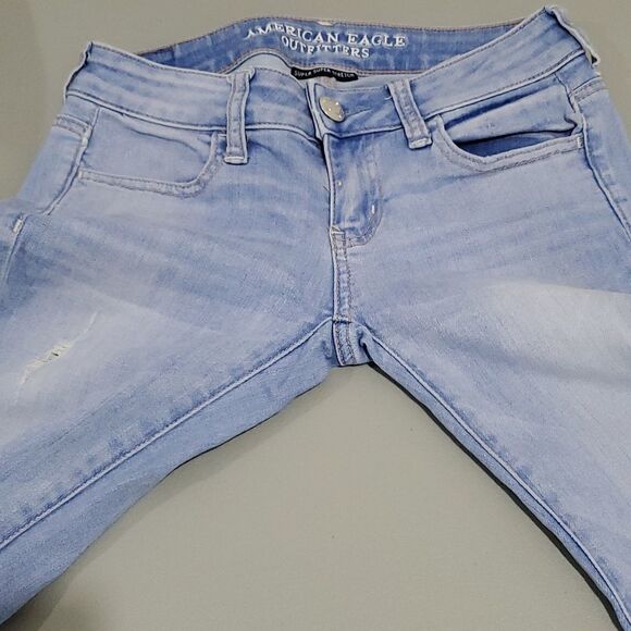 AMERICAN Eagle Super Super Stretch 27x27 Super Low Rise Size 0 Jeggings - Picture 5 of 8